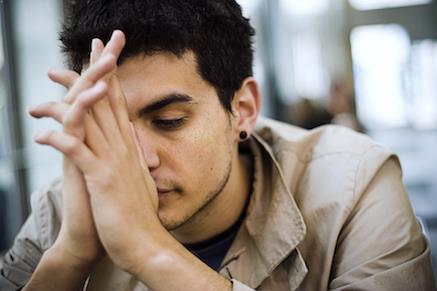 man facing anticipatory anxiety