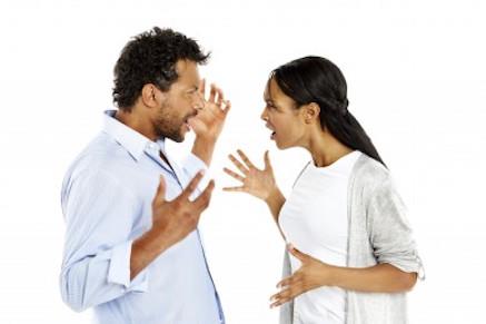 Couple in need of communication skills arguing