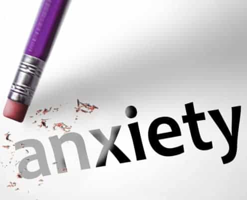 picture of the word Anxiety being erased
