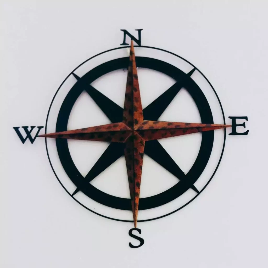 Compass wall decor symbolizing direction and guidance for addiction recovery in Texas