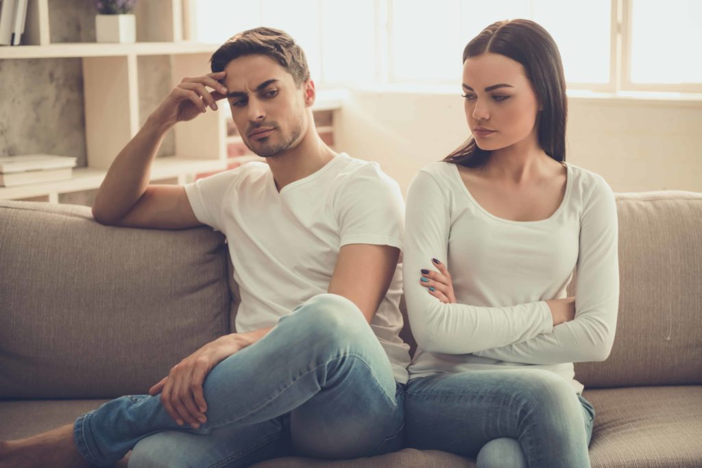 Young couple experiencing stress, seeking relief and emotional support in Texas